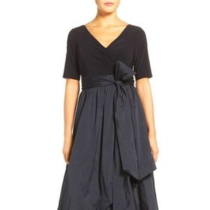 Adrianna Papell Black High Low Balk Gown Sz 22